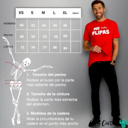 Camiseta Unisex "Me Flipas" Roja de Aire Retro [4]