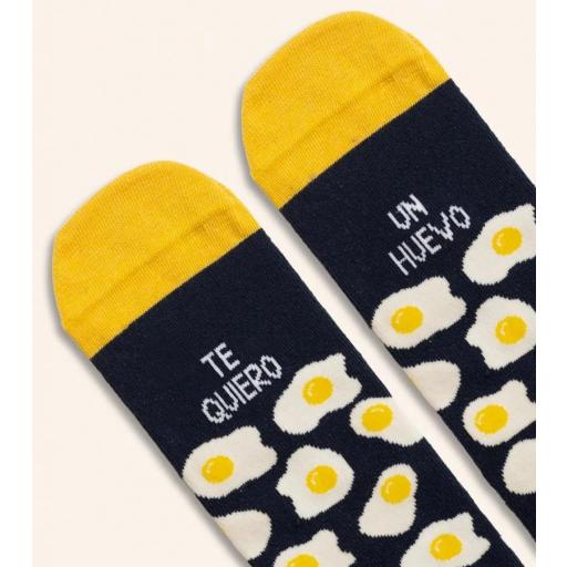 Calcetines "Te quiero un huevo" Blue - low impact [2]