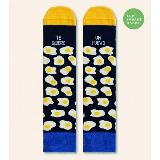 Calcetines "Te quiero un huevo" Blue - low impact [0]