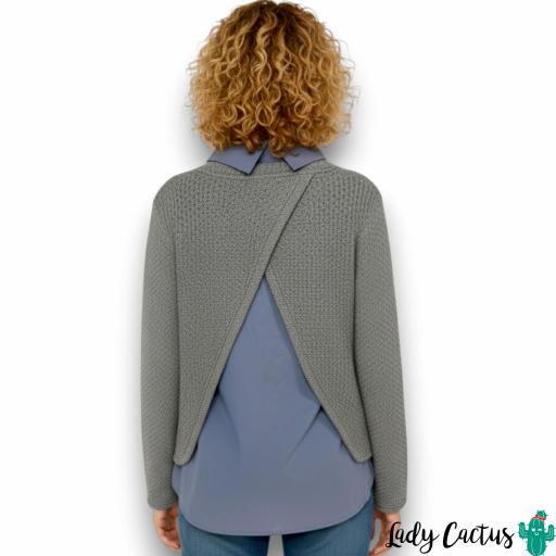 Jersey Maxi con sobrecamisa gris y azul – Tiffosi [2]