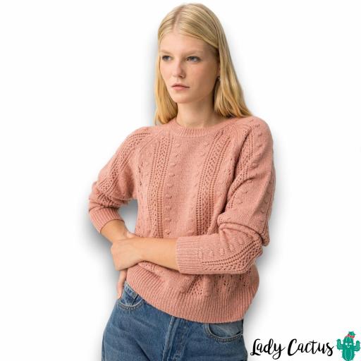 Jersey Alma de Tiffosi en punto calado color Canyon Rose [1]