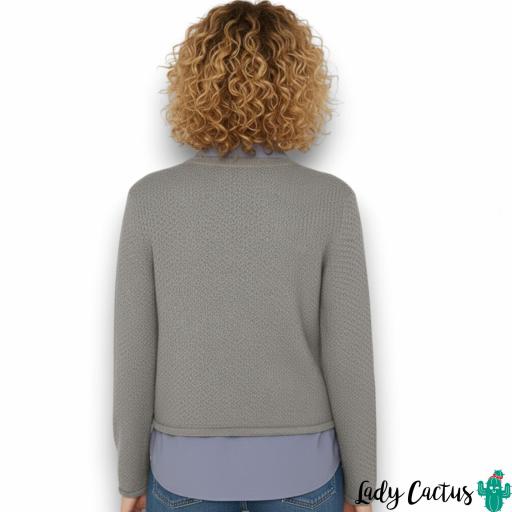 Jersey Maxi con sobrecamisa gris y azul – Tiffosi [2]