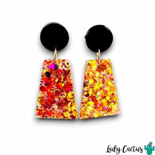 Pendientes Itzá Brillo Anaranjado Lady Cactus [1]
