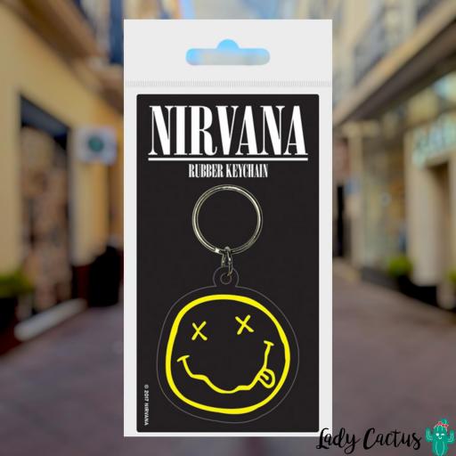 Llavero Nirvana Smiley Pyramid International – PVC Oficial