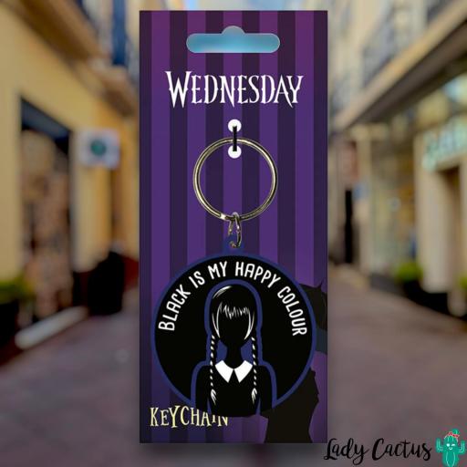 Llavero Wednesday Black Is My Happy Colour – Pyramid International [0]