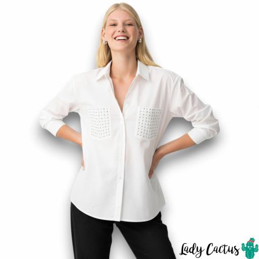 Camisa Marcela de Tiffosi en algodón con apliques metálicos [4]