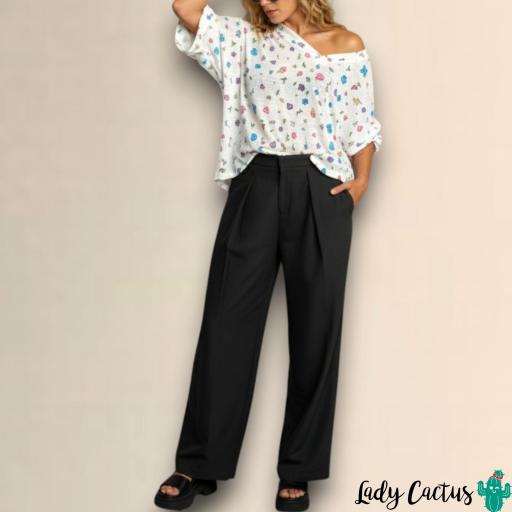 Camiseta Oversize Dibujitos de Aire Retro – Jersey fino efecto lino [2]