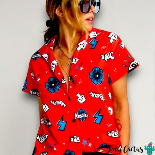 Camisa Chica Rita Aire Retro