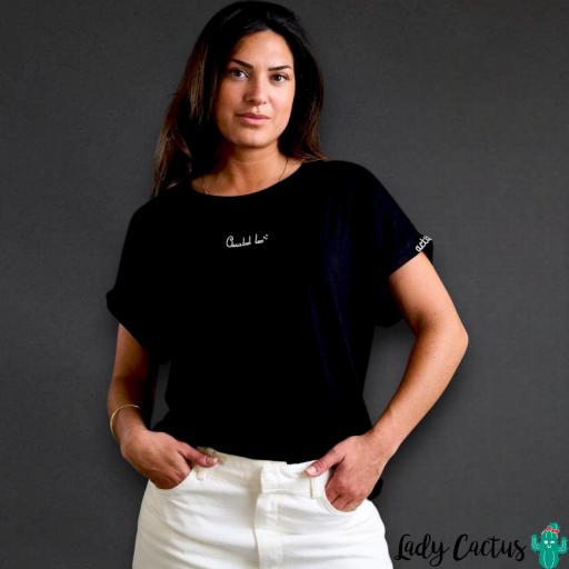 Camiseta Básica Negra Actitud + Anabel Lee [3]