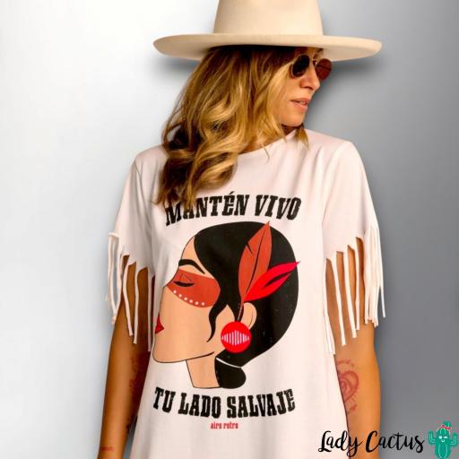 Vestido "India Salvaje" Flecos de Aire Retro