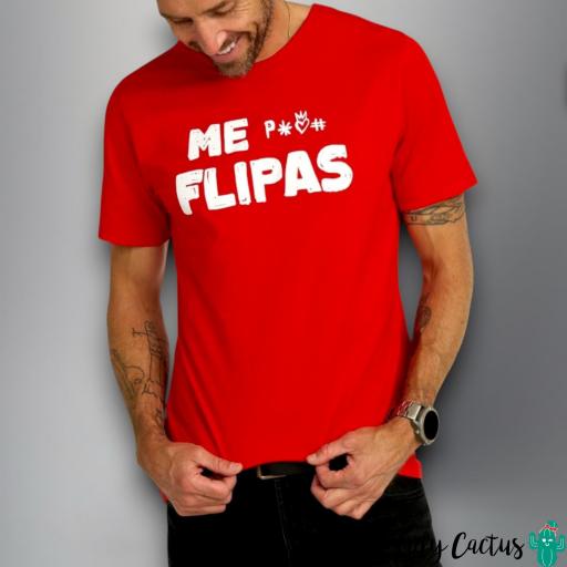 Camiseta Unisex "Me Flipas" Roja de Aire Retro