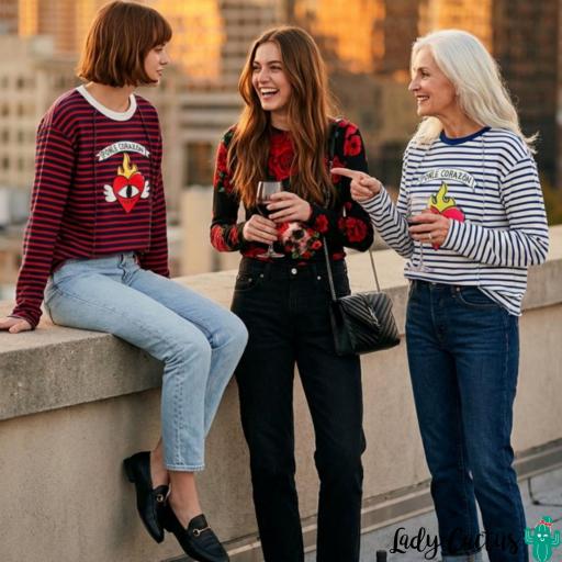 Camiseta Rosas y Calaveras Negra Aire Retro [5]