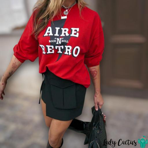 Sudadera Aire Retro Rock Roja Aire Retro [3]