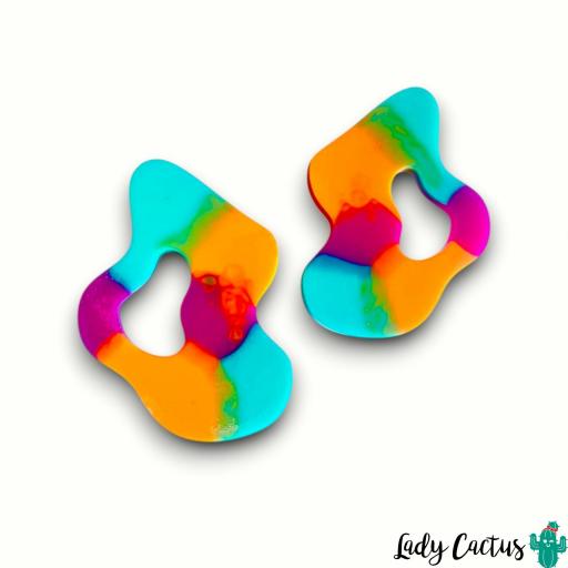 Pendientes Ondulados Viriocolor de Lady Cactus [4]