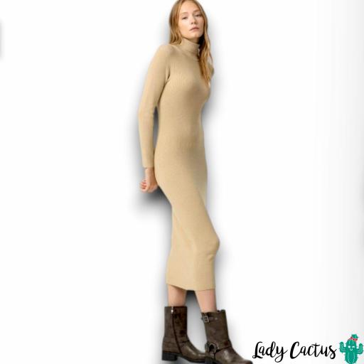 Vestido Tiffosi Chloe Beige [3]