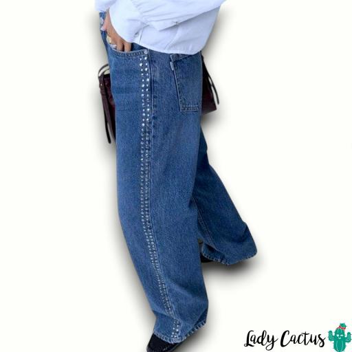 Pantalón Bonnye Azul Medio con Tachas Tiffosi [2]