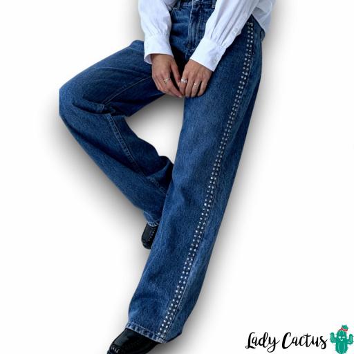 Pantalón Bonnye Azul Medio con Tachas Tiffosi [3]