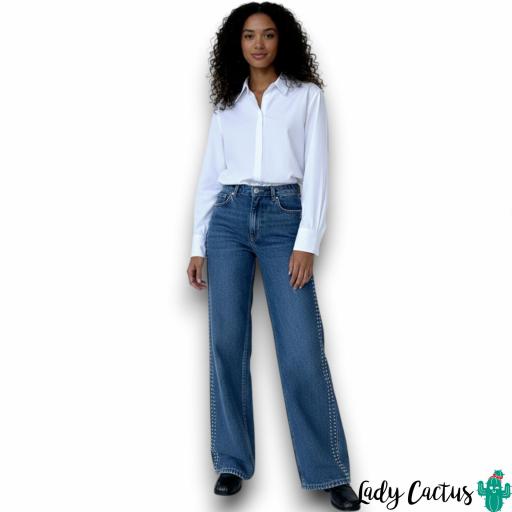 Pantalón Bonnye Azul Medio con Tachas Tiffosi [5]