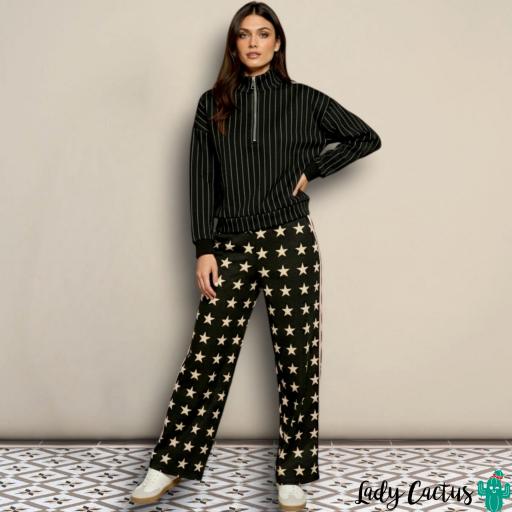 Pantalones Estrella de Minueto negros wide leg [0]