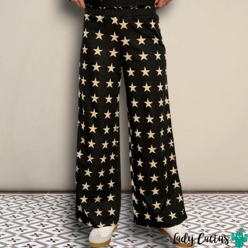 Pantalones Estrella de Minueto negros wide leg [3]