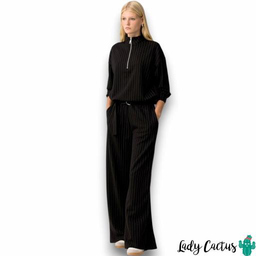 Pantalones Palazzo Paloma Gris Gaviota Oscuro de Tiffosi [0]
