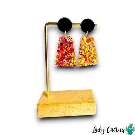 Pendientes Itzá Brillo Anaranjado Lady Cactus [4]