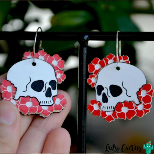 pendientes-calaveras-flores-rojas [4]