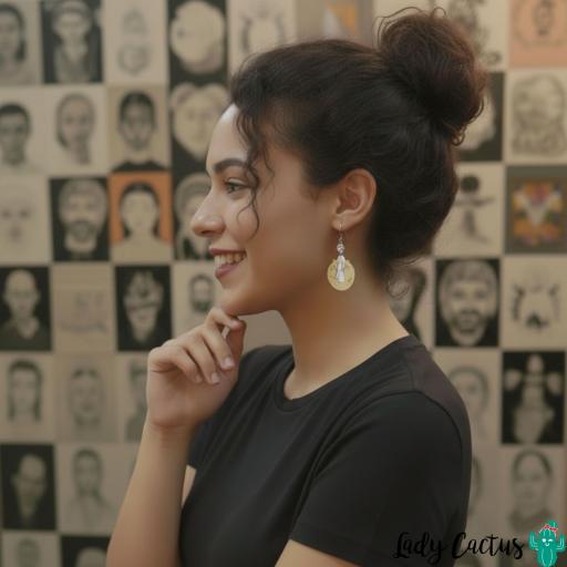 Pendientes El Principito Dorado Lady Cactus [1]