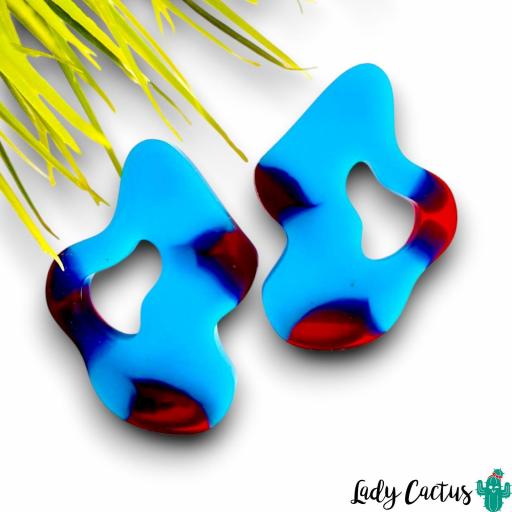 Pendientes Ondulados Turquesa Lady Cactus