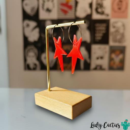 Pendientes Estrella Roja Flamígera Lady Cactus [1]