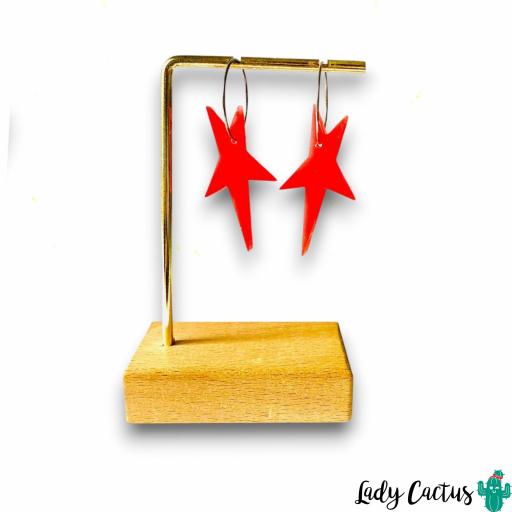 Pendientes Estrella Roja Flamígera Lady Cactus [4]