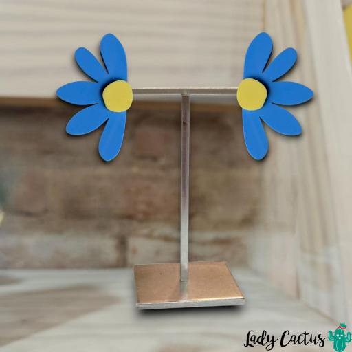 Pendientes Flores Azules de Lady Cactus [1]