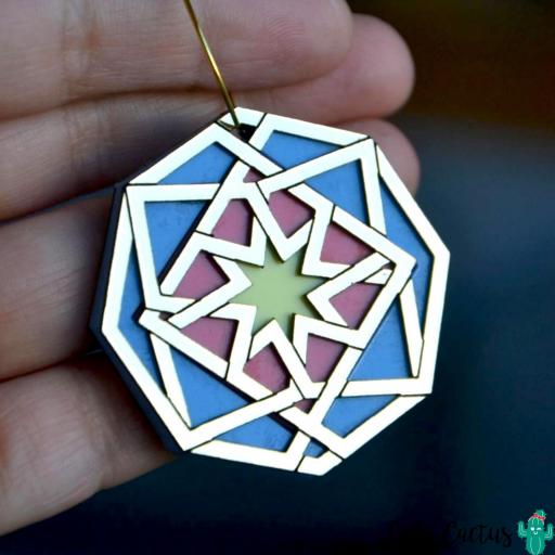 Pendientes Mosaico Azul de Lady Cactus [1]