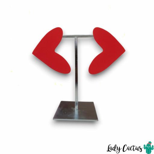 Pendientes Maxi Corazones Rojos Lady Cactus [4]