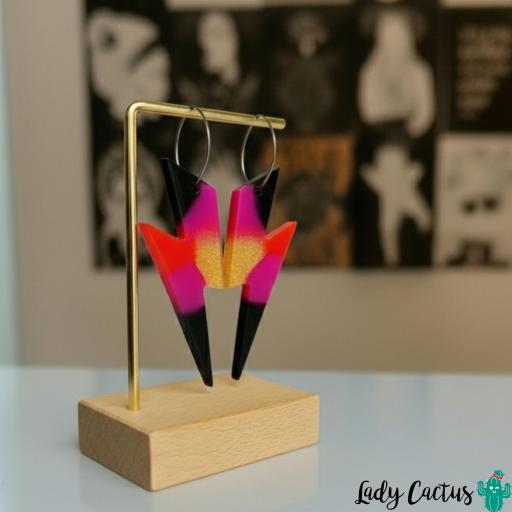 Pendientes Maxi Rayos Multicolor Lady Cactus [1]