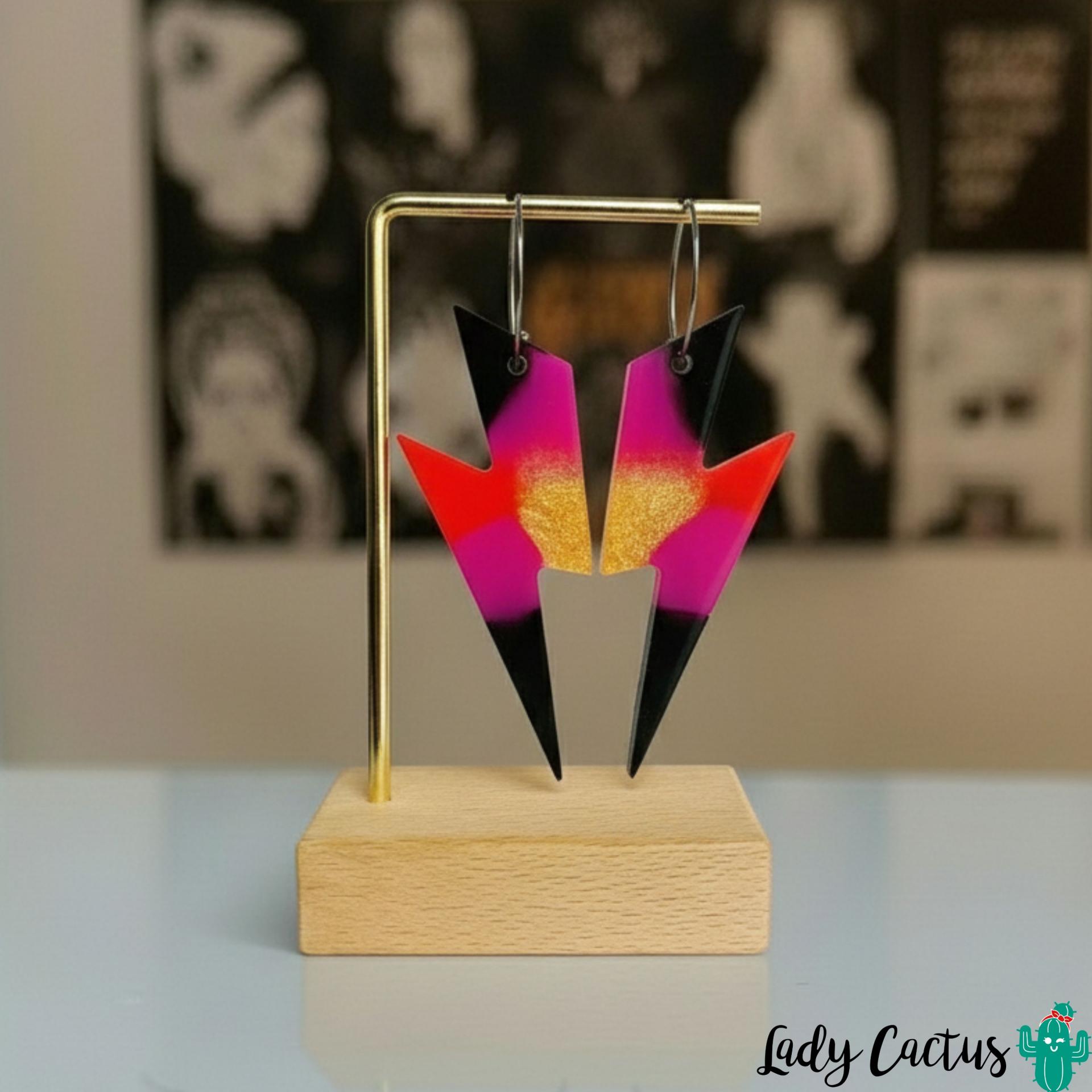 Pendientes Maxi Rayos Multicolor Lady Cactus