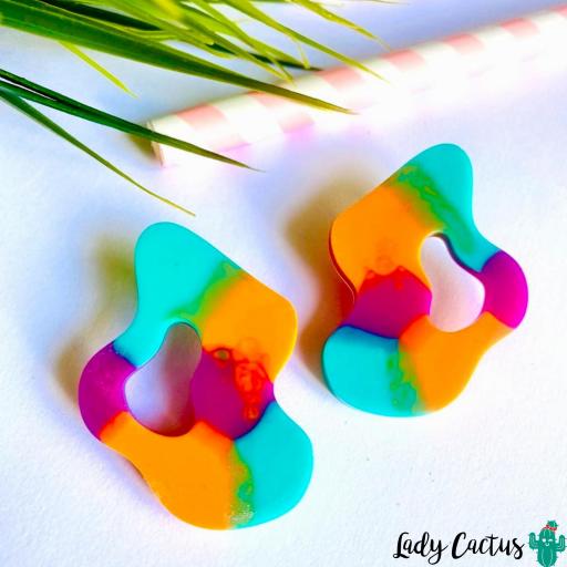 Pendientes Ondulados Viriocolor de Lady Cactus