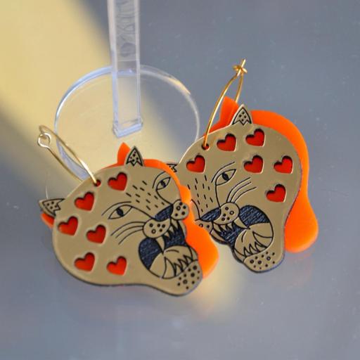 Pendientes Artesanales Felina Enamorada Lady Cactus [0]