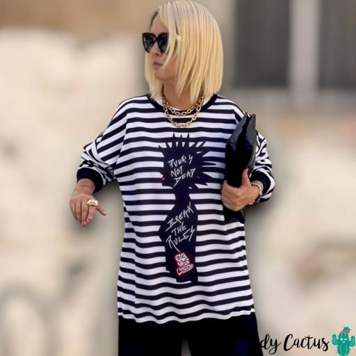 Sudadera Over Punk Rules Negra de Noc The Brand [3]