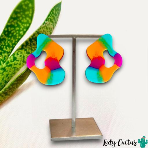 Pendientes Ondulados Viriocolor de Lady Cactus [2]