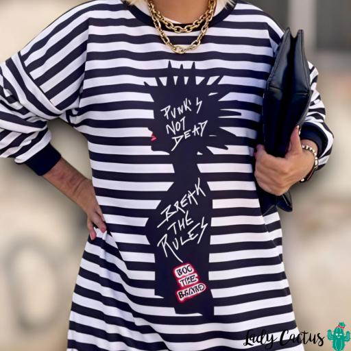 Sudadera Over Punk Rules Negra de Noc The Brand [2]