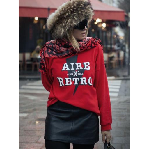 Sudadera "Aire Retro Rock" roja de Aire Retro [4]