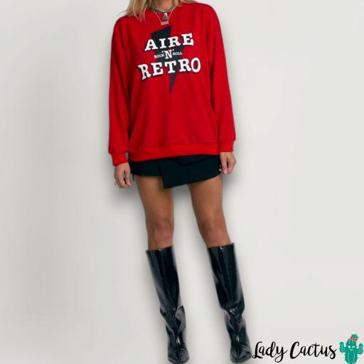 Sudadera Aire Retro Rock Roja Aire Retro [4]