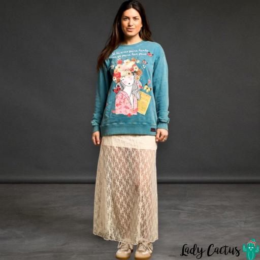 Sudadera Amor Propio Anabel Lee Oversize Fade Out 