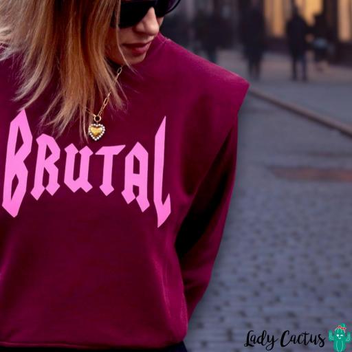 Sudadera Burdeos Brutal Aire Retro [2]