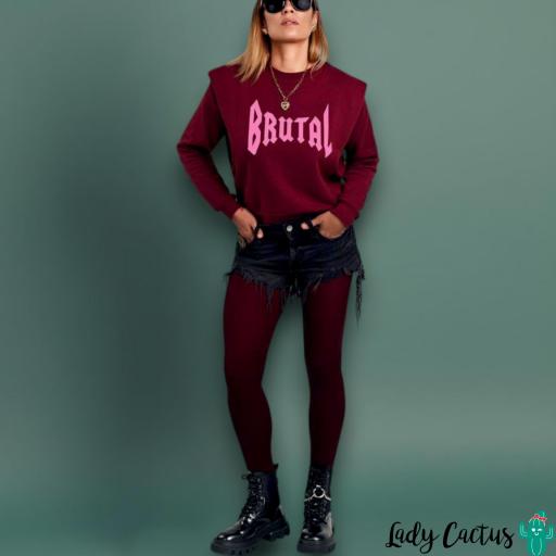 Sudadera Burdeos Brutal Aire Retro [4]