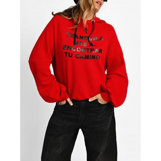 Sudadera Hoddie "Tranquila" Roja [3]