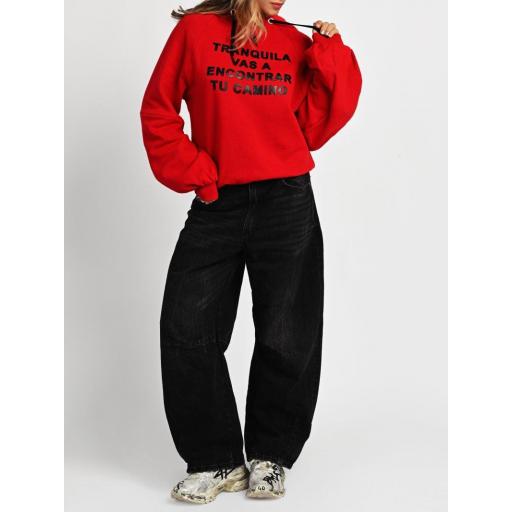 Sudadera Hoddie "Tranquila" Roja [2]