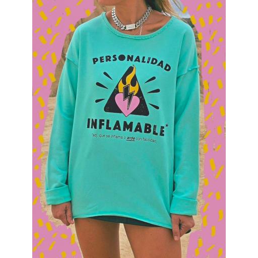 Sudadera Personalidad Inflamable de Aire Retro [2]