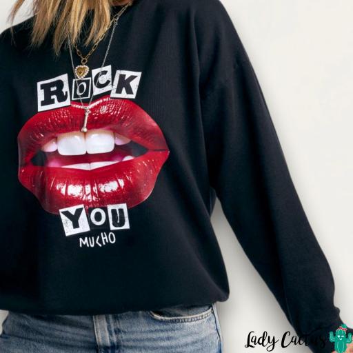 Sudadera Labios Rock You Aire Retro [1]